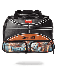 SPALDING X SPRAYGROUND FIRE MONEY SNEAKER DUFFEL