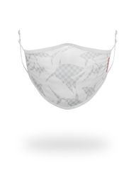 SHARK CHECK (WHITE) FACE MASK
