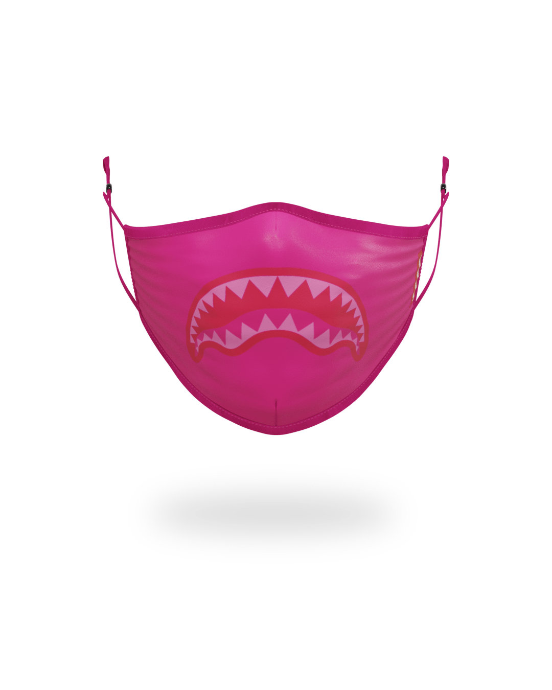 ADULT PINK SHARK FORM-FITTING FACE MASK